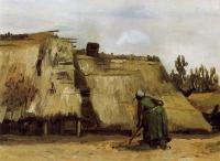 Gogh, Vincent van - Cottage with Woman Digging